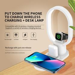 China Qi Enabled  All In One Wireless Charging Station , Charging Night Lamp 9V for sale