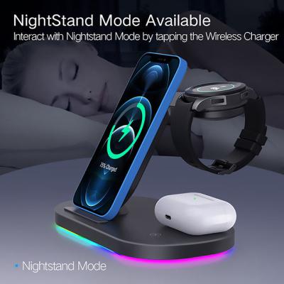 China Black Qi Wireless Charger Station for sale