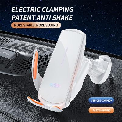 China White Portable ABS 15w Qi Wireless Car Charger 9V For Mobile Phone for sale