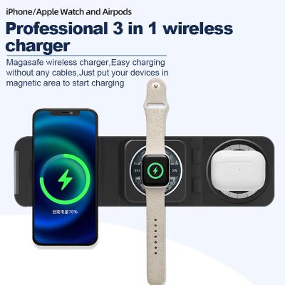 China CE-Zulassung Fast Qi Wireless Charging Pad 3 in 1 85mm Länge zu verkaufen
