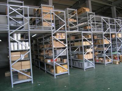 Chine Double système de défilement ligne par ligne de mezzanine de supports d'étagère de secteur pour l'acier de bleu de stockage d'entrepôt à vendre
