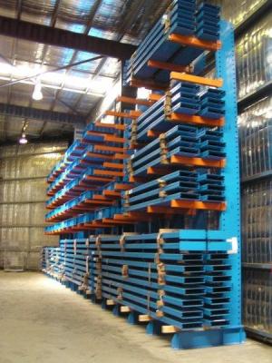 China Durable cantilever pallet racking system , plastic storage shelves for Architecture material stores for sale