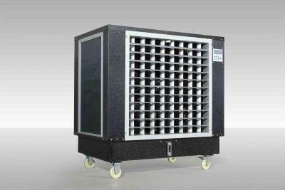 China 0.37kw Mobile Evaporative Cooler 120L Black Stainless Steel Air Cooler For Workshop for sale