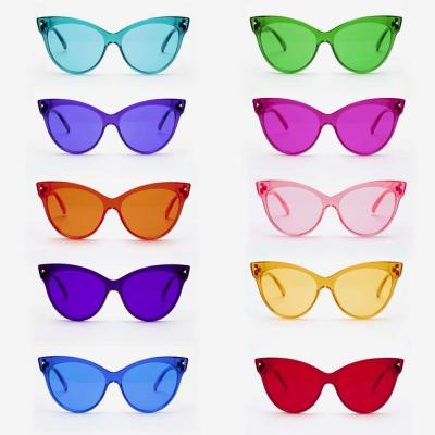 China Cateye Color Tinted Glasses Plastic Glasses Party Eyewear Cosplay Props for sale