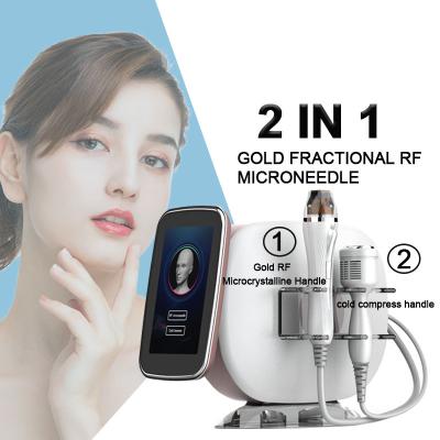 China 2 In 1 Skin Tightening RF Microcrystal Microneedling Machine With Cold Hammer for sale