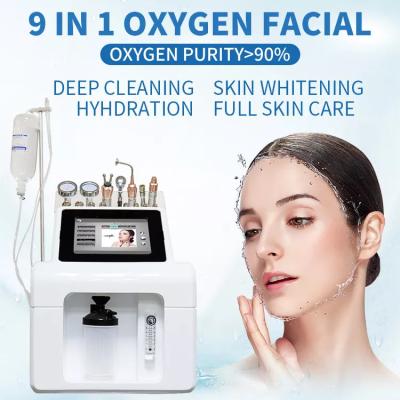 China Facial Microdermabrasion Machine Multifunction 9 In 1 Skin Inject Oxygen for sale