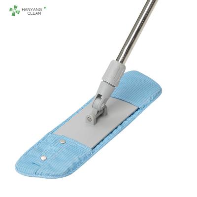 China Class A Cleanroom Autoclavable ESD Mop With Stick Handle Mop Cloth for sale
