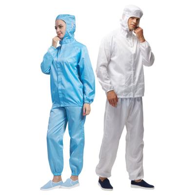 China Custom Waterproof Overall Cleanroom Jacket Suit Hooded Anti Static Esd Clothing for sale