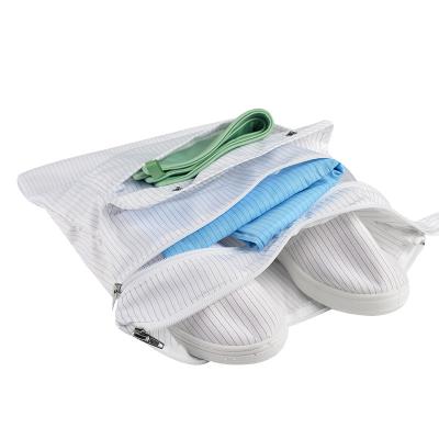 China Anti Static Cleanroom Moisture Barrier Bag Polyester Fiber And Conductive Fiber Material for sale