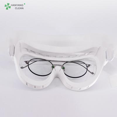 China Pharmaceutical GMP Cleanroom Autoclavable Goggles Silicone Elastic Band for sale