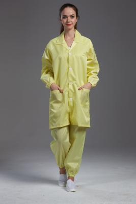 China Anti Static ESD reusable Labcoat muticolor with conductive fiber suitable for Cleanroom for sale