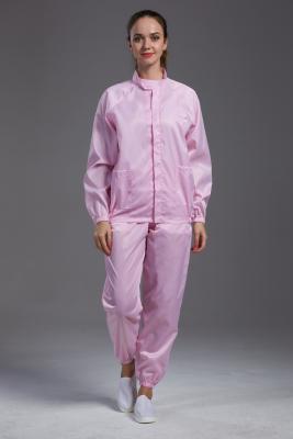 Китай Многоразовый цвет пинка воротника положения куртки Esd анти- статический защитный для чистой комнаты 1000 класса продается