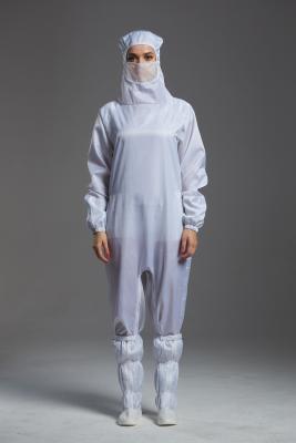 China Class1000 Hooded Anti Static Overalls For Optical Production Workshop for sale