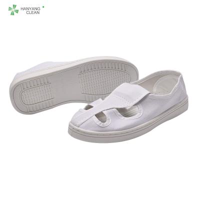 China Four Holey Anti Static Shoes , TC Canvas Upper Electrostatic Dissipative Shoes for sale