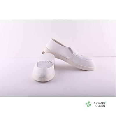 China White PVC leather esd mesh shoes safety shoes antistatic cleanroom shoes for work protection for sale