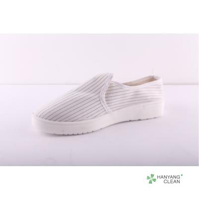 China Quality PU Sole White Canvas Cleanroom Antistatic ESD Safety Work Shoes for sale