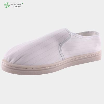 China Autolavable sterilized cleanroom reusable Anti static ESD sterile pvc bottom canvas shoes for sale