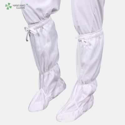 China ESD PU Long Clean Room Booties With 10e6-10e7Ohm Surface Resistance for sale
