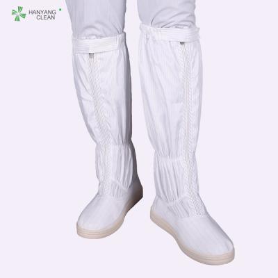 China White Anti Static Shoes , Zipper Esd Safety Boots High Temperature Sterilization for sale