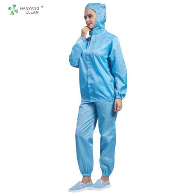 China 75D 100D Yarn Anti Static Garments 100D Yarn Pharmaceutical Reusable Cleanroom Gowns for sale