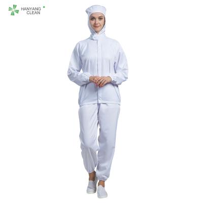 China Multi Color breathable ESD work uniform with hygroscopic and sweat releasing fiber for food industry for sale