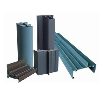 China OEM 6005 Wood Grain Coated Aluminum Window Extrusion Profiles For Hotel Doors And Windows for sale