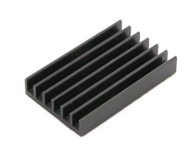 China Black Anodized Extruded Heat Sink Profiles Brushed Surface Heat Sink 6061 for sale