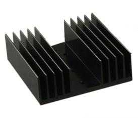China Perfiles de aluminio anodizados negro de la protuberancia del disipador de calor, radiador de aluminio en venta