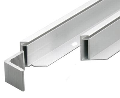 China Silvery Anodized Aluminum Solar Panel Frame With Screw Joint / Corner Key Joint for sale