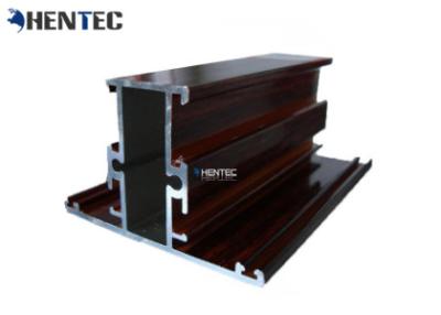 China Wooden Grain Construction Aluminium Profile Metal Extrusion Profiles Customized Sections for sale