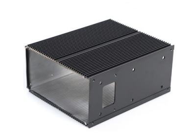 China Cover / Enclosure Extruded Aluminum Extrusions For Electronics In Black for sale