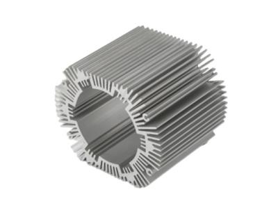 China Silvery Anodized Led Round Heat Sink Extrusion for sale