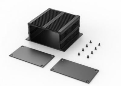 China schwarze anodisierte verdrängte elektrische Abdeckung des Aluminiumkasten-6063 6005 zu verkaufen