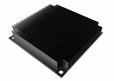 中国 音響設備のための6005の黒い陽極酸化された突き出された脱熱器プロフィール 販売のため