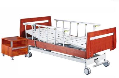 China Wooden Footboard 3 Function Homecare Hospital Bed for sale
