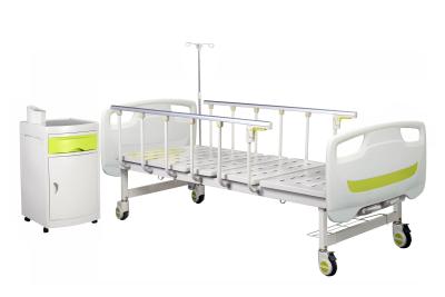 China Two Functions  Detachable ABS Head &Foot board Medical Bed Manual Hospital Bed Hospital Patient Bed for sale