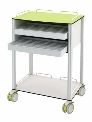 China ISO9001 890mm HPL Medication Hospital Medicine Trolley Medical Trolley Cart for sale