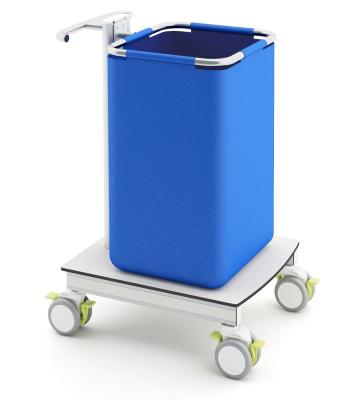 China Compact Laminate 4 Castors 685MM Medical Waste Trolley for sale
