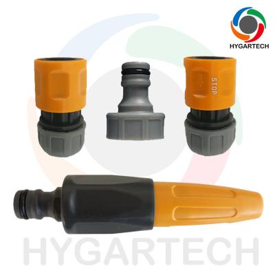 China Plastic Hose Coupling Connector W/ Nozzle & Tap Adaptor Set for sale