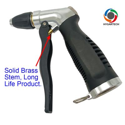 China Metal Hose Nozzle Washing Gun With Front Trigger Control for sale