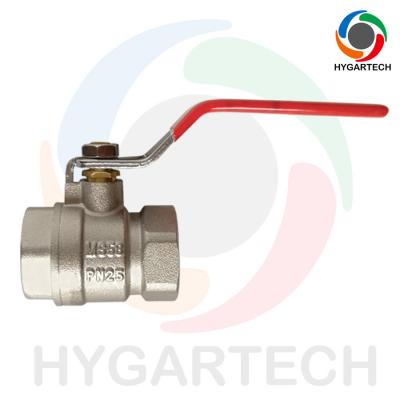 China Brass Ball Valve With Female Thread End And Lever Steel Handle for sale