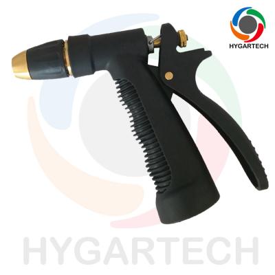 China Metal Garden Hose Nozzle Black Gun With Rear Trigger Control for sale