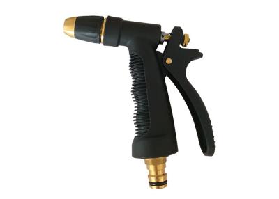 China Arma de espray de cobre amarillo de agua del metal con la boca ajustable de la niebla al jet duro en venta