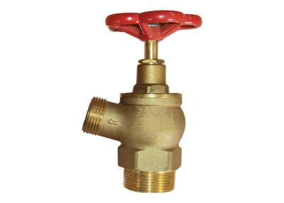 China Brass Heavy Duty Angle Valve with Red Aluminum Handle for Fire Reel Use for sale