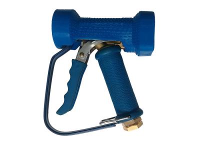 China Multifunctional Brass Blue Washing Gun , Brass Water Spray Gun Stainless Steel Trigger 1/2