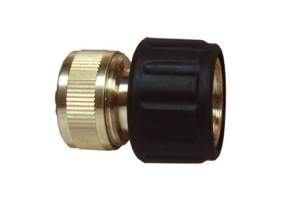 China Brass Click Quick Connect Water Hose Coupling with Black Rubber Cover for Hot Water for sale