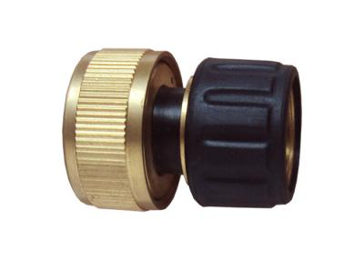 China Durable Brass Click Quick Hose Coupling with Black Rubber Protective Cover and No-return Stopper for sale