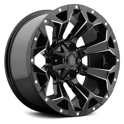 China A356.2  Matte Black Polished  17inch Off Road Rims for sale
