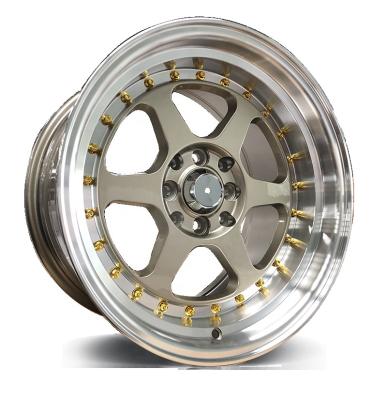 China 15 Inch 4 Hole Customized Size Car Alloy Wheels , Alloy Automotive Rims Wheels for sale