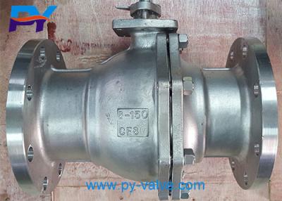 China ANSI  150LB  CF8  6 stainless steel ball valve flange for sale